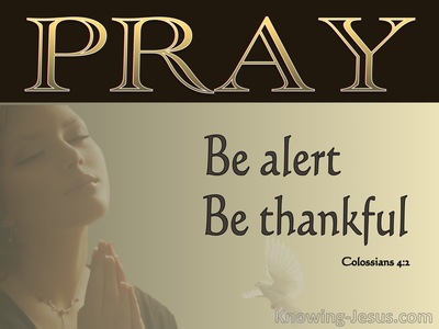 Colossians 4:2  Devote Yourselves To Prayer (gold)